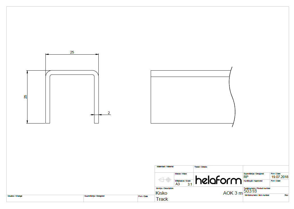 Helaform Spec Sheet